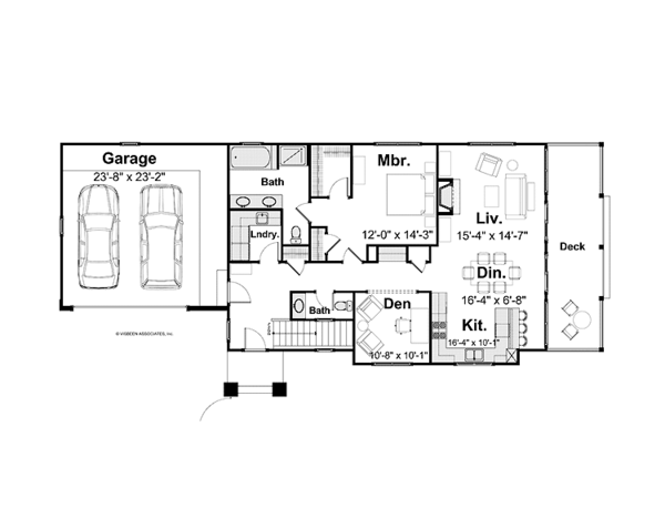 Craftsman Floor Plan - Main Floor Plan #928-196