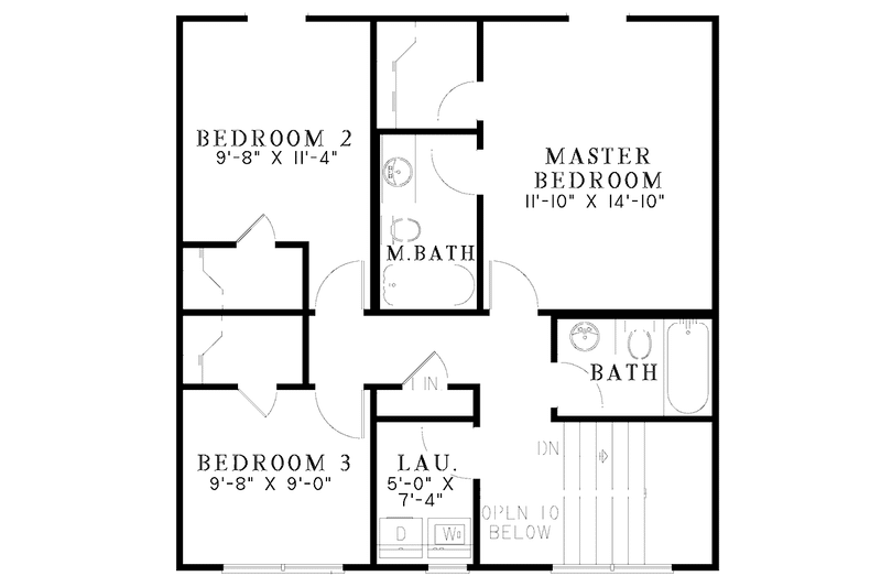 Home Plan - Floor Plan - Upper Floor for Country House Plan #17-3191 - 3 bed, 2.5 bath