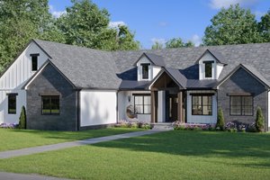 Exterior - Front Elevation 3 for Country House Plan #1089-52 - 3 bed, 2.5 bath