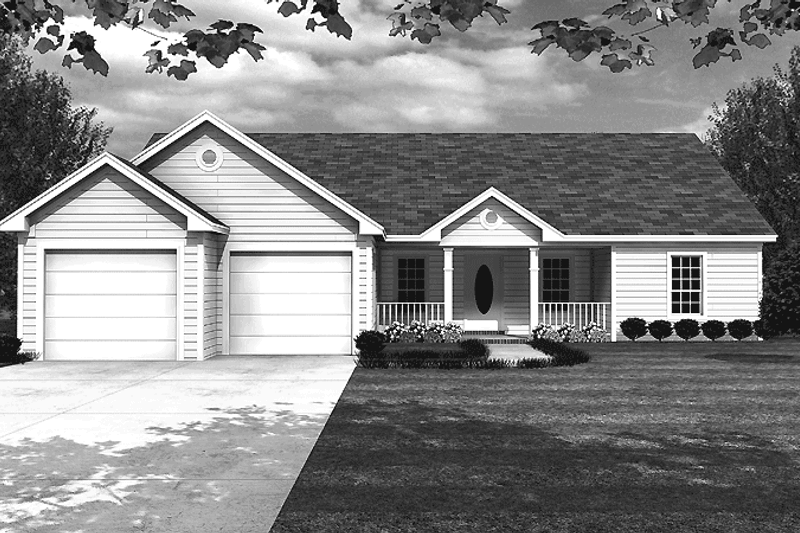 House Design - Ranch Exterior - Front Elevation Plan #21-401