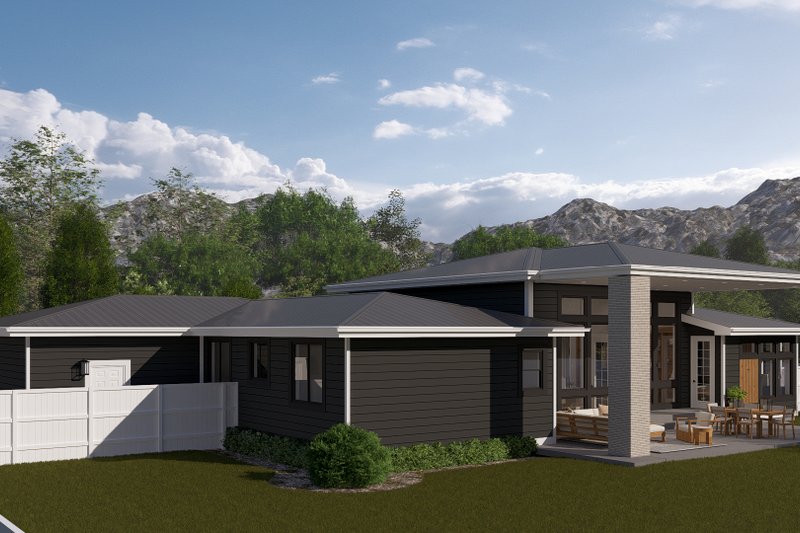 House Design - Exterior - Rear Elevation for Contemporary House Plan #1060-273 - 3 bed, 2.5 bath