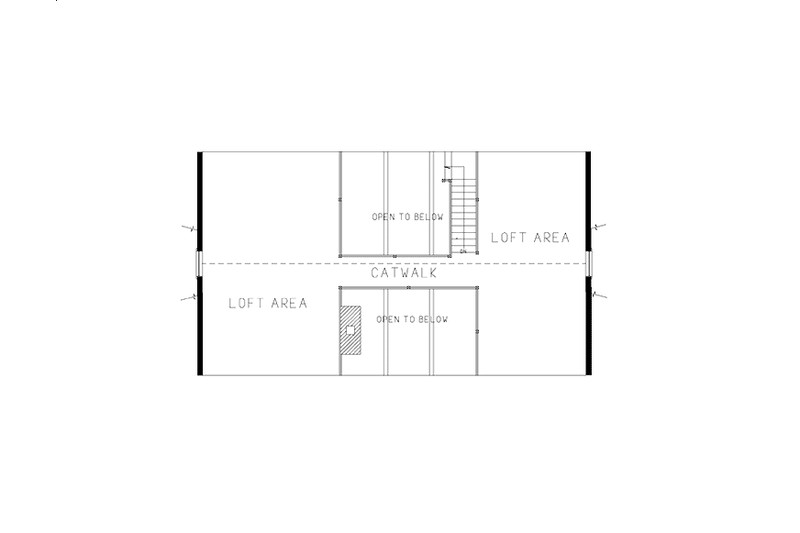 House Design - Floor Plan - Upper Floor for Log House Plan #964-18 - 3 bed, 2 bath