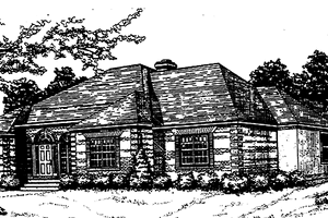 Country Exterior - Front Elevation Plan #30-291