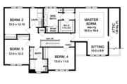 Colonial Style House Plan - 4 Beds 2.5 Baths 2583 Sq/Ft Plan #1010-92 