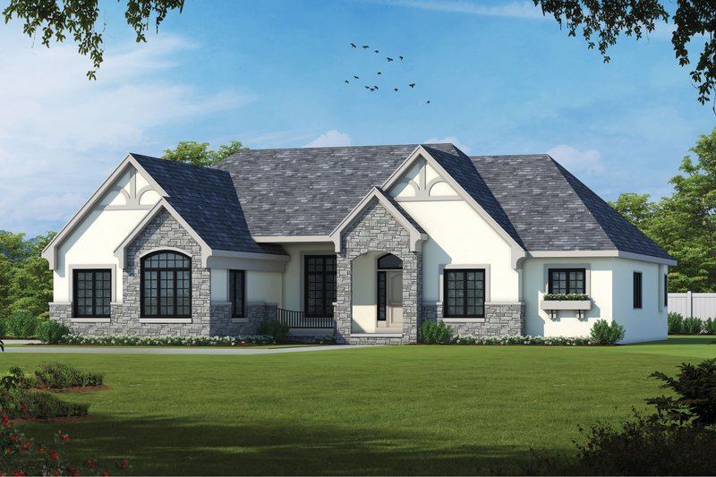 European Style House Plan - 2 Beds 2.5 Baths 2632 Sq/Ft Plan #20-2125