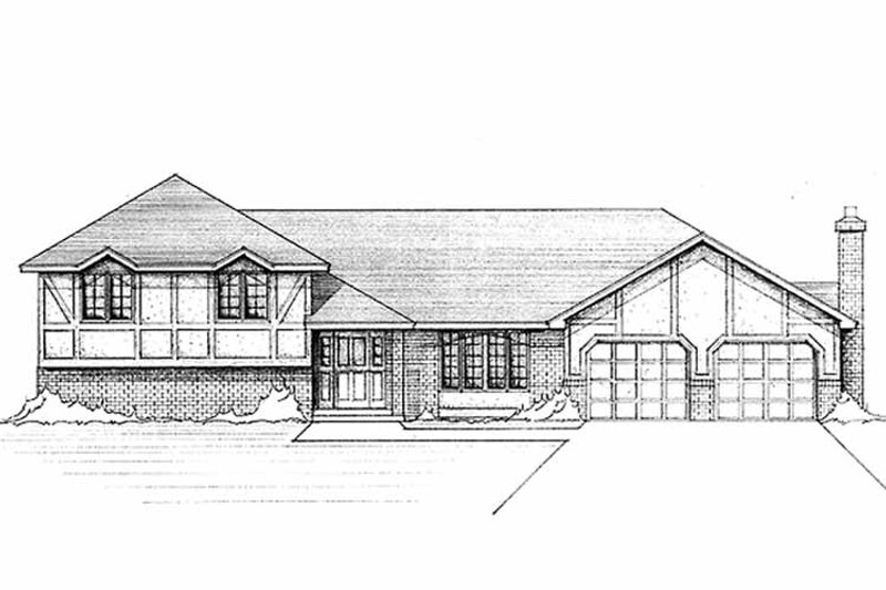 Home Plan - Exterior - Front Elevation 3 for Tudor House Plan #51-810 - 3 bed, 3.5 bath