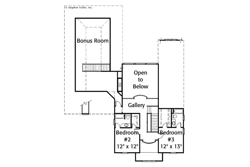Home Plan - Floor Plan - Upper Floor for Classical House Plan #429-304 - 3 bed, 3.5 bath