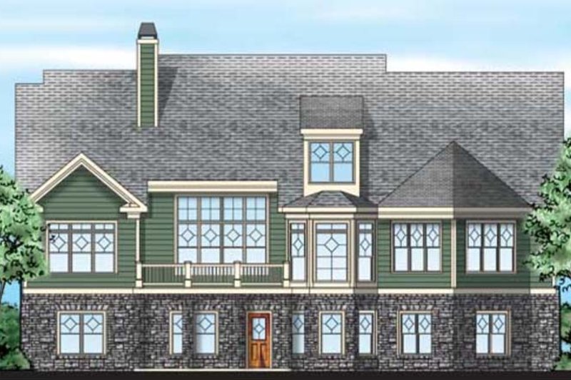 Home Plan - Exterior - Rear Elevation for Craftsman House Plan #927-343 - 4 bed, 4.5 bath