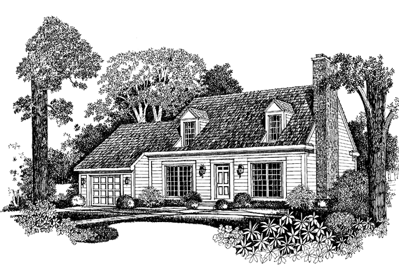 House Plan Design - Exterior - Front Elevation 3 for Colonial House Plan #72-998 - 3 bed, 2.5 bath