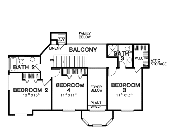 Dream House Plan - European Floor Plan - Upper Floor Plan #472-337