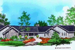 Ranch Exterior - Front Elevation Plan #929-62