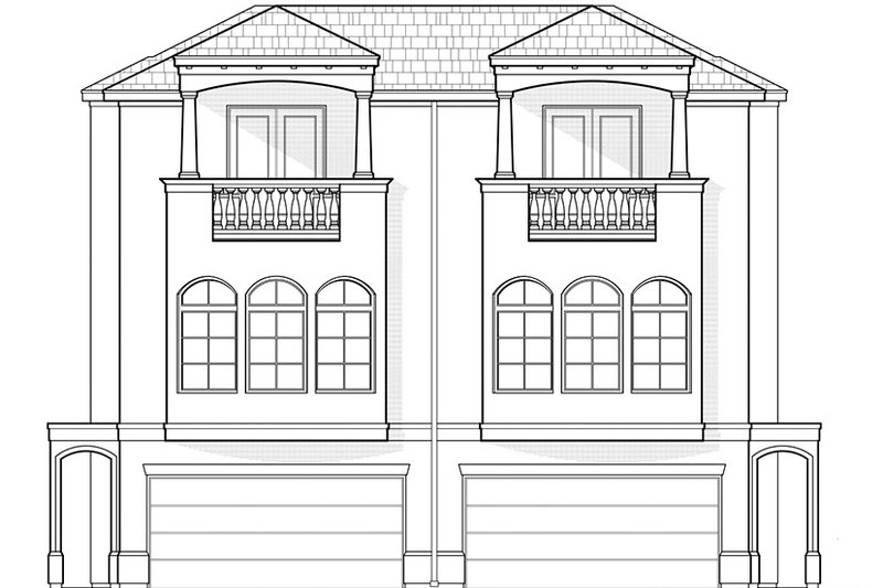 Architectural House Design - Exterior - Front Elevation 5 for Mediterranean House Plan #1021-16 - 4 bed, 6 bath