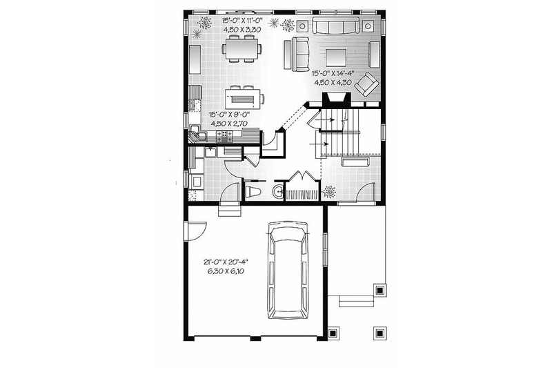 Home Plan - Floor Plan - Main Floor for Craftsman House Plan #23-2483 - 4 bed, 2.5 bath