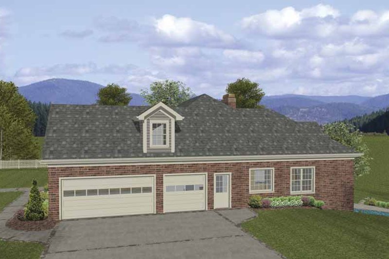 House Design - Exterior - Front Elevation 4 for Traditional House Plan #56-686 - 4 bed, 2.5 bath