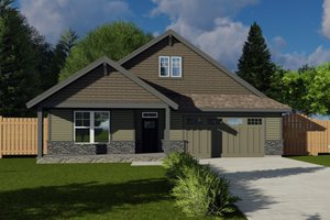 Craftsman Exterior - Front Elevation Plan #53-747