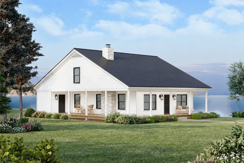 Home Plan - Exterior - Front Elevation 3 for Country House Plan #932-1420 - 2 bed, 2 bath