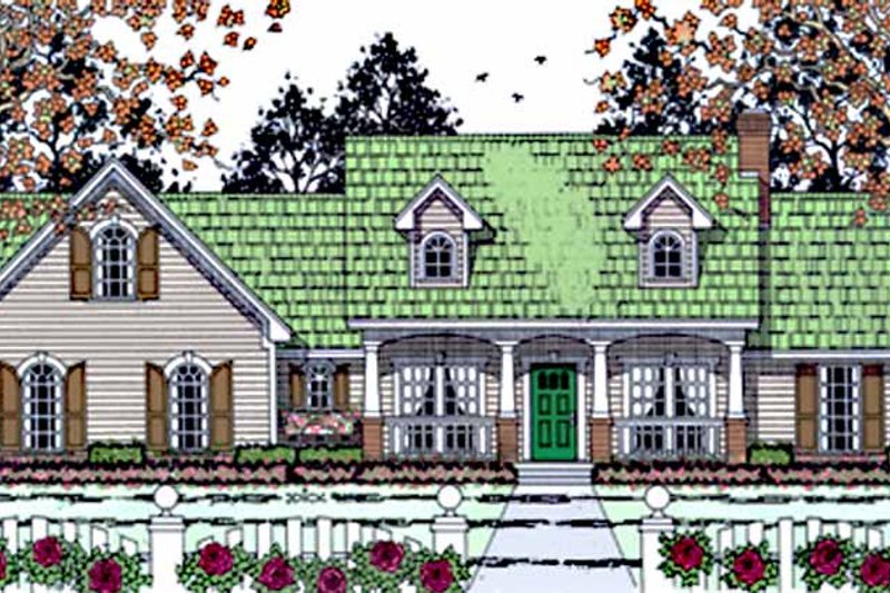House Plan Design - Country Exterior - Front Elevation Plan #42-676