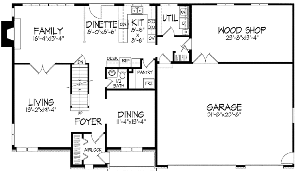 Home Plan - Contemporary Floor Plan - Main Floor Plan #51-759
