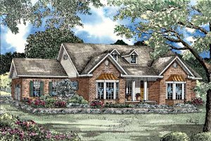 Country Exterior - Front Elevation Plan #17-2747