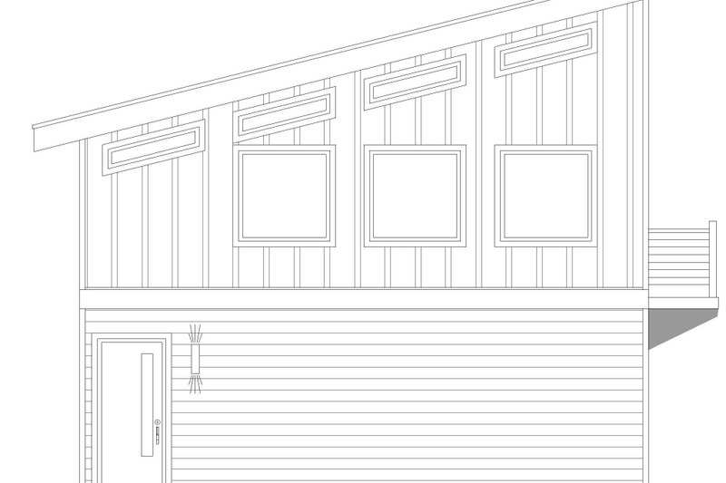House Plan Design - Exterior - Other Elevation for Contemporary House Plan #932-403, 1 bath