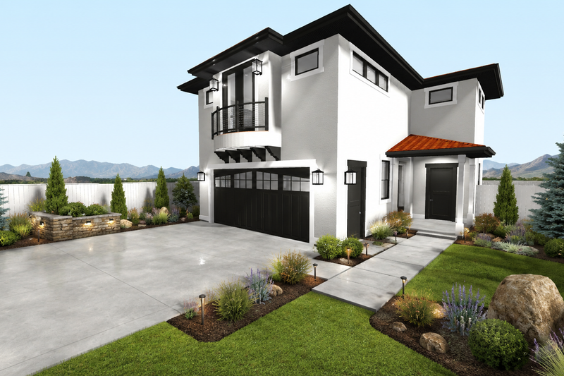 Architectural House Design - Exterior - Front Elevation 5 for Mediterranean House Plan #1060-494 - 1 bed, 2 bath