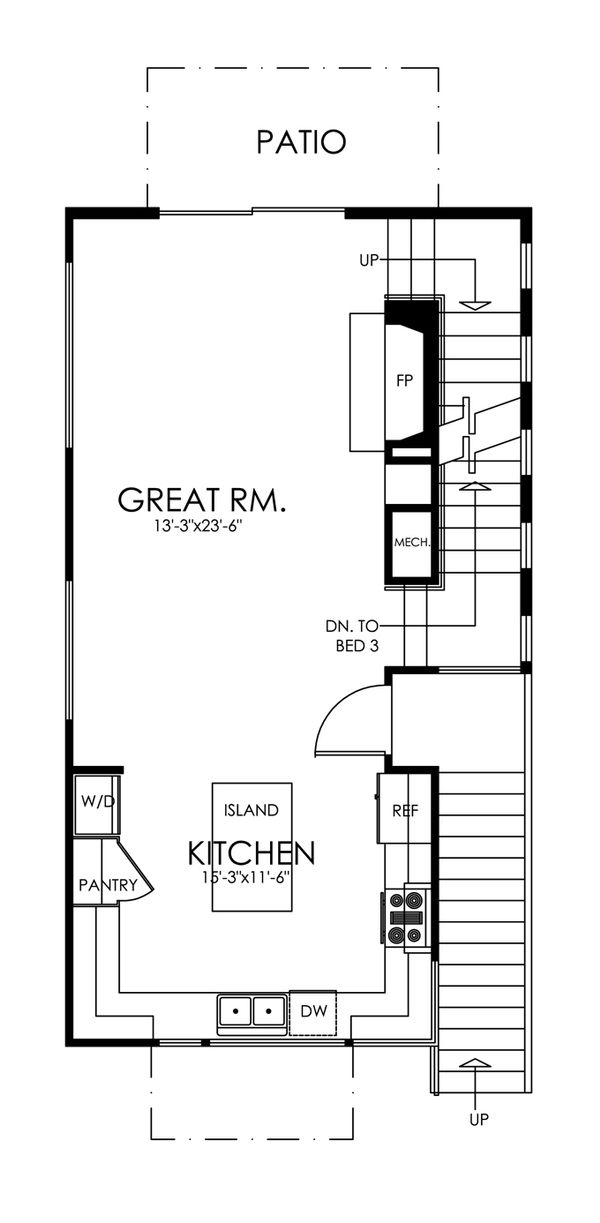 Architectural House Design - Traditional Floor Plan - Main Floor Plan #484-13