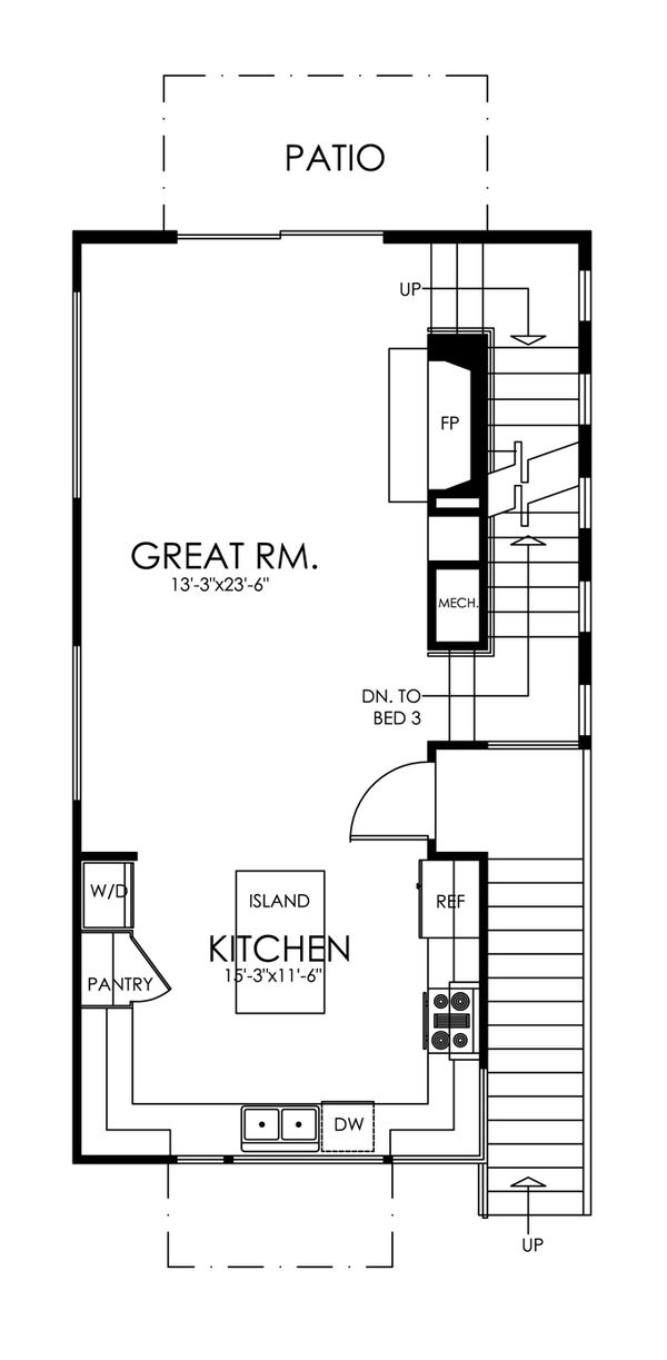 House Blueprint - Traditional Floor Plan - Main Floor Plan #484-13