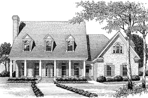 Dream House Plan - Exterior - Front Elevation for Classical House Plan #453-328 - 5 bed, 4.5 bath