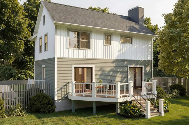 Dream House Plan - Exterior - Rear Elevation for Farmhouse House Plan #79-189 - 3 bed, 2.5 bath