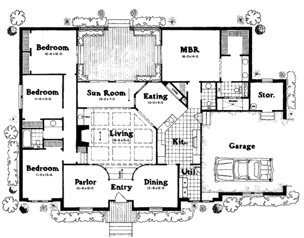 Dream House Plan - Colonial Floor Plan - Main Floor Plan #36-533