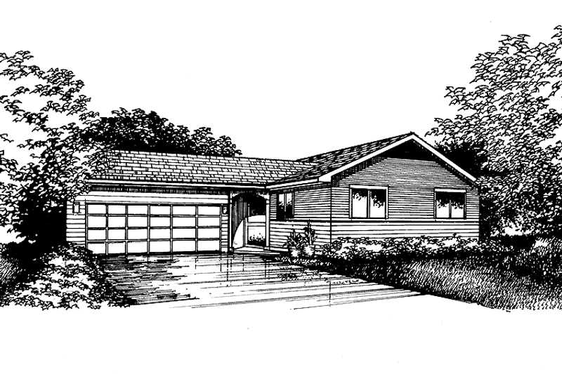 Architectural House Design - Ranch Exterior - Front Elevation Plan #320-864