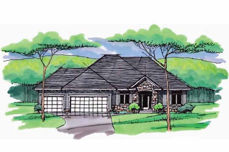 Dream House Plan - Exterior - Front Elevation 3 for European House Plan #51-966 - 3 bed, 2.5 bath