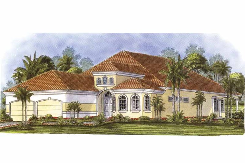Dream House Plan - Exterior - Front Elevation 3 for Mediterranean House Plan #1017-87 - 3 bed, 3.5 bath