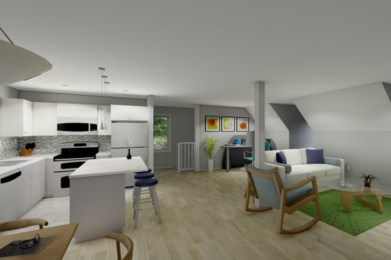 Interior - Kitchen for Traditional House Plan #126-162 - 2 bed, 1.5 bath