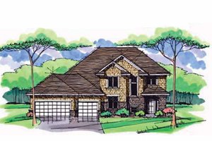 Dream House Plan - Exterior - Front Elevation for Colonial House Plan #51-1003 - 4 bed, 2.5 bath