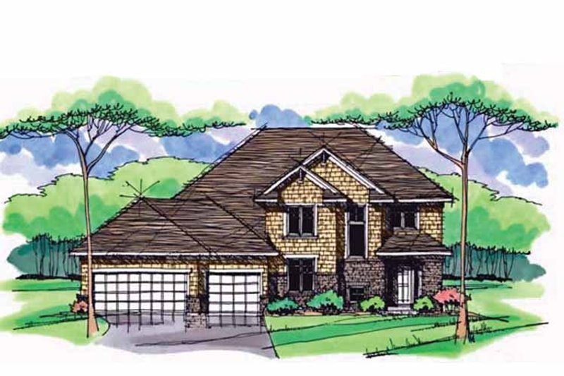 Home Plan - Colonial Exterior - Front Elevation Plan #51-1003