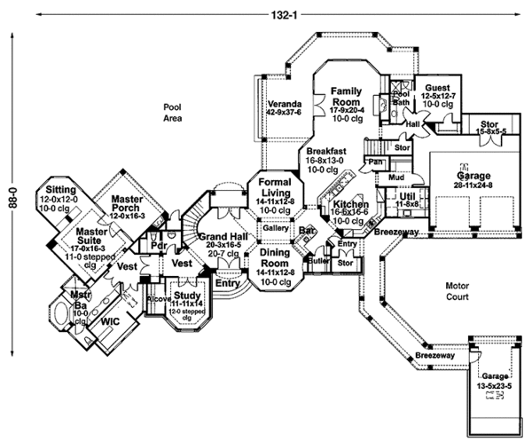 Home Plan - European Floor Plan - Main Floor Plan #120-219