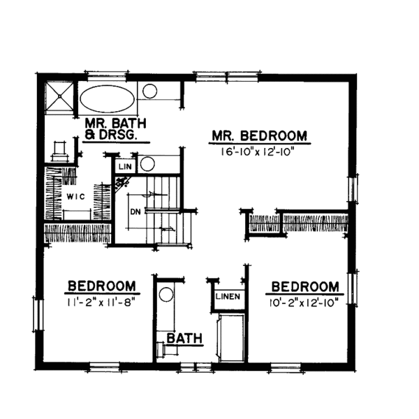 Home Plan - Victorian Floor Plan - Upper Floor Plan #1016-60
