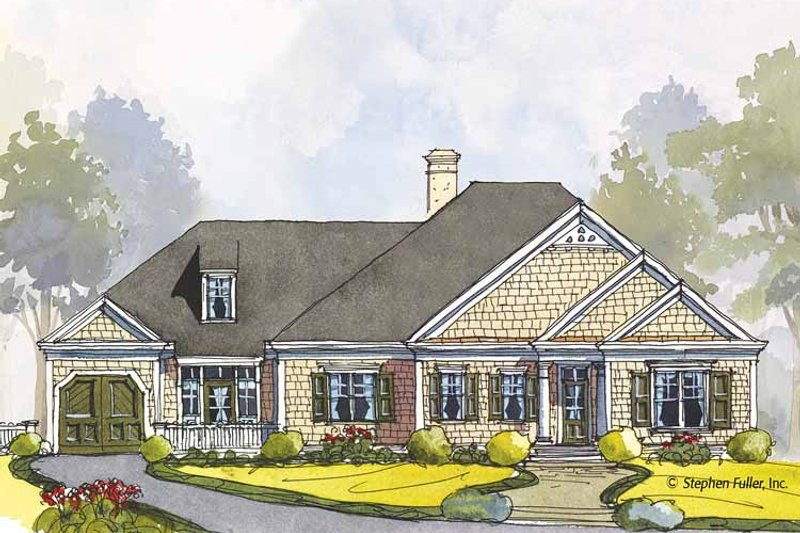Home Plan - Exterior - Front Elevation 3 for Colonial House Plan #429-439 - 3 bed, 3.5 bath