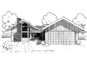 Contemporary Style House Plan - 2 Beds 2 Baths 1415 Sq/Ft Plan #60-984 