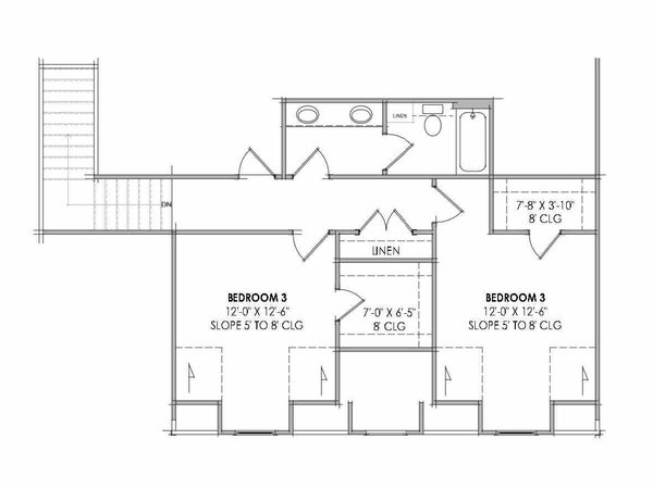 Home Plan - Floor Plan - Upper Floor for Farmhouse House Plan #1096-206 - 4 bed, 3.5 bath