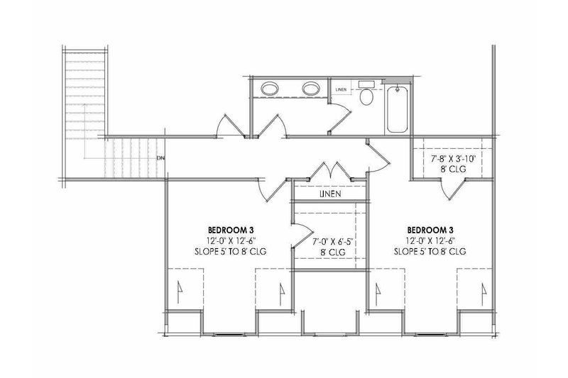 Home Plan - Floor Plan - Upper Floor for Farmhouse House Plan #1096-206 - 4 bed, 3.5 bath