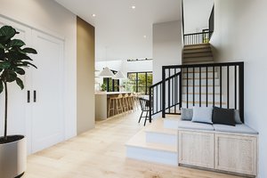 Interior - Entry for Farmhouse House Plan #23-2776 - 3 bed, 1.5 bath