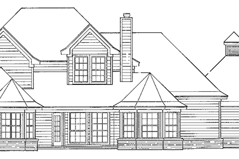 Dream House Plan - Exterior - Rear Elevation for Country House Plan #952-11 - 4 bed, 3 bath