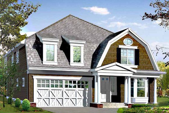 Exterior - Front Elevation 3 for Craftsman House Plan #132-420 - 4 bed, 2 bath