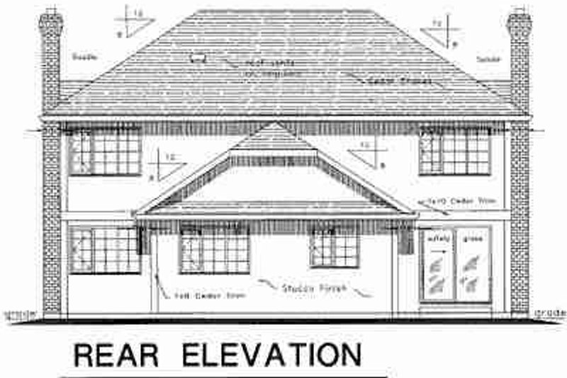 Dream House Plan - Exterior - Rear Elevation for Traditional House Plan #18-8956 - 4 bed, 2.5 bath
