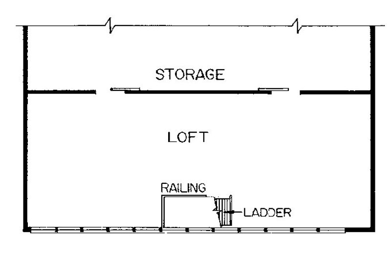 Home Plan - Floor Plan - Upper Floor for Cabin House Plan #47-651 - 2 bed, 1 bath