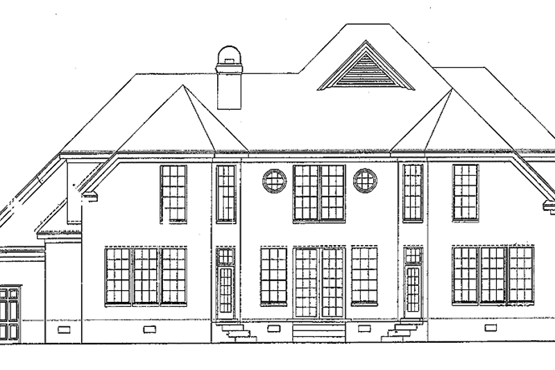 Home Plan - Exterior - Rear Elevation for Traditional House Plan #952-235 - 4 bed, 3.5 bath