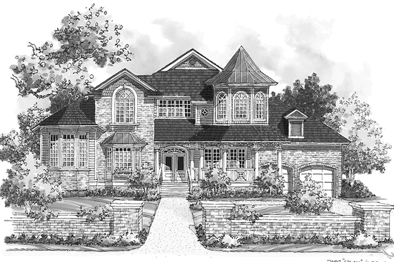 Exterior - Front Elevation 3 for Victorian House Plan #930-238 - 4 bed, 3.5 bath