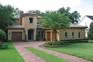 Architectural House Design - Mediterranean Exterior - Front Elevation Plan #1019-2